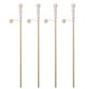 BEAHING Wooden Magnet Fishing Poles Magnetic Catching Rod Tool for Kindergarten Preschool Kids 4PCS, Fish Catching Tool, Standard view 1