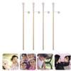BEAHING Wooden Magnet Fishing Poles Magnetic Catching Rod Tool for Kindergarten Preschool Kids 4PCS, Fish Catching Tool, Standard view 2