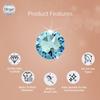 blinger Shimmer Crystal Refill Pack  as seen on Shark Tank | 5 Discs  75 Precision-Cut Glass Crystals | Hair-Safe Accessories | Styling Tool not included | Aquamarine AB 5 mm view 2