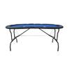 1-73inch Oval Light Series GREEN Felt Foldable Casino Game Poker Table,Blue view 2