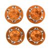 4Pcs RC Hub Nut, 17mm Aluminium Alloy RC Car Wheel Accessory, Dust Proof Hub Nut for 1/8 RC Car Model (Orange) view 1