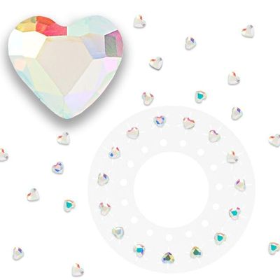 blinger Deluxe Shimmer Crystal Refill Pack  as seen on Shark Tank | 5 Discs  75 Precision-Cut Glass Crystals | Hair-Safe Accessories| Styling Tool not included | Crystal Aurore Boreale Hearts 6 mm
