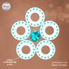 blinger Shimmer Crystal Refill Pack  as seen on Shark Tank | 5 Discs  75 Precision-Cut Glass Crystals | Hair-Safe Accessories | Styling Tool Not Included| Light Turquoise 4 mm view 3