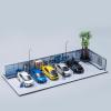 1/64 Diorama,Display Case for Hot Wheels,Hotwheels Storage Car Park with LED Lights,1/64 Model Car Display Case for 5 Parking Spaces. view 2