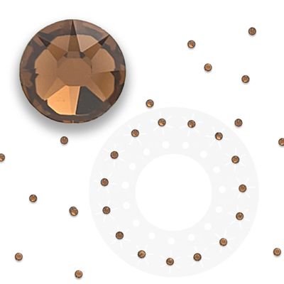 blinger Shimmer Crystal Refill Pack as seen on Shark Tank | 5 Discs 75 Precision-Cut Glass Crystals | Hair-Safe Accessories | Styling Tool Not Included| Smokey Topaz 4 mm