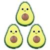 6-Inch Puffer Avocado Squeeze Toy - Forest & Twelfth Set of 3 Avocado Squishy Fruit Stress Balls, Cute Avocado Toys for Kids, Toddlers, All-Occasion Gift for Birthdays, Anniversaries view 1