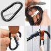 Stroller Hooks,Leather Strap Hook for Hanging Diaper Bag,2-Pack Universal Hooks for Pram,Wheelchair,Car,Shopping and Pet Cart (Black) view 4