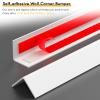 Wall Corner Protectors Guards Beige Grey Blue Gold Brown 48 in, L Corner Moulding Wall Trim Peel Stick Angle Strips for Walls Scratch Prevent/Sill Dogs Cats Chew, PVC Edge Shield/Bumper(Blue,21 PCS view 3