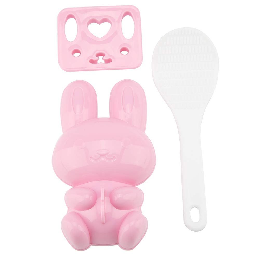 JTLB Model Sushi Rice, and Quick Onigiri for Kids, 3pcs Set for DIY Handicraft, Food - Grade PP Material (Pink)