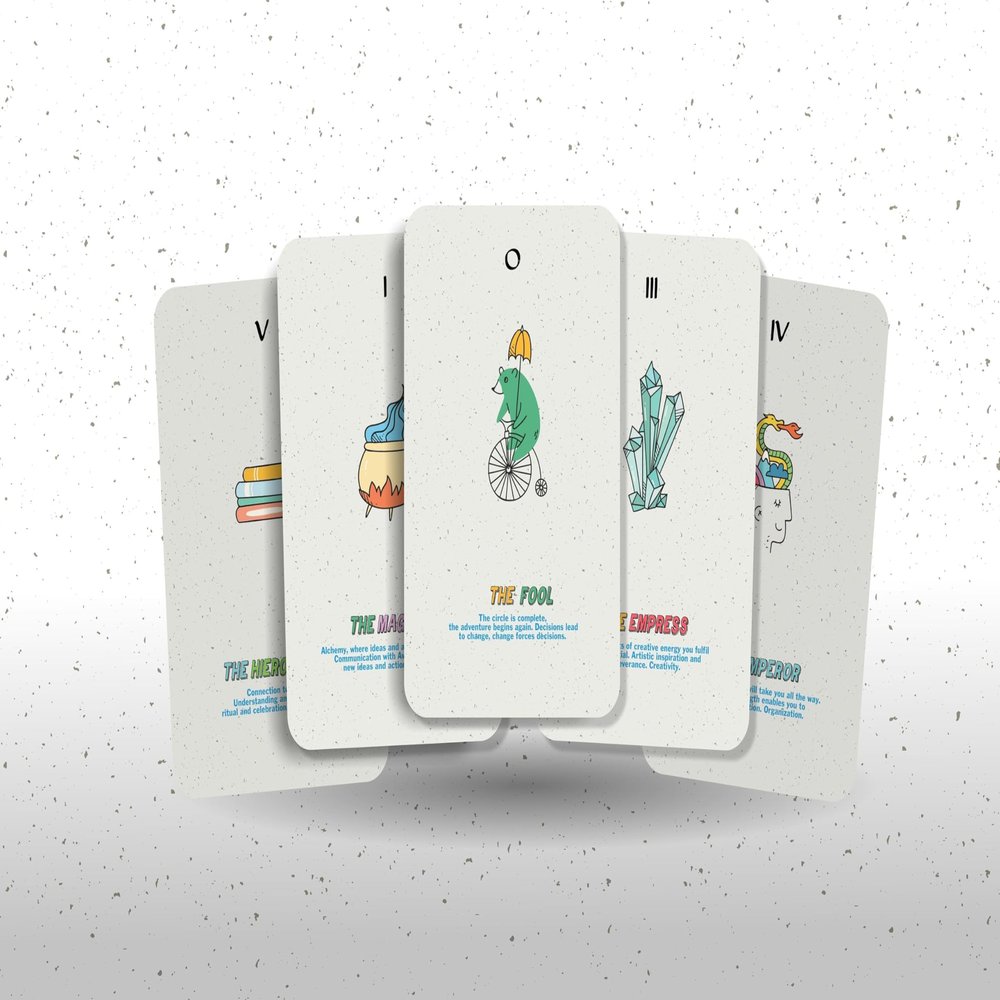 Doodle Tarot - Major Arcana - Doodle Art Tarot - Tarot Deck - Fortune Telling - Divination Tools - Tarot Gift - Illustrated Cards