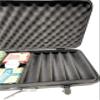 DA VINCI Professional Poker Chip Case, Black Polycarbonate Shell Hard Case with Aluminum Frame, and Strong EVA Rubber Interior Chip Tray (500 Chip Capacity) view 2