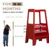 AVDAR Toddler Standing Tower Wooden Toddler Stool for Kitchen Adjustable, Winner 2023 of Contemporary Good Design, Montessori Kitchen Tools view 3