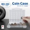 Carl CX-001-J Office Holder, Coin Case, Made in Japan, Mobile Phone, Coins, Stores 50 Each, Shatterproof, Clear view 2