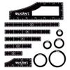 OLYCRAFT 1 Set(12pcs) Objective Point Markers Acrylic Ruler Objective Makers Set Round Objective Marker Gaming Accessory War Games Measuring Ruler for Tabletop Wargames Templates Set- 12 Sizes view 1
