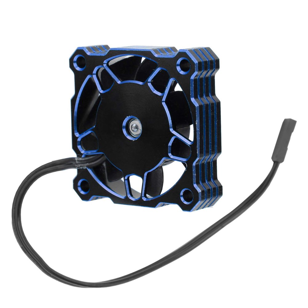 RC Cooling Fan, High Speed Electric Motor Cooling Fan 40x40mm 16000RPM 5V9V Fit for 1/10 1/8 1/12 RC (Blue)