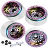 BRCatWPark Aluminum 1.9 Beadlock Wheel Rims for 1/10 SCX10 SCX10 II 90046 SCX10 III AXI03007 SCX10 Pro TRX4 TRX6 Gen7/8 D90 VS4-10 MST CFX RC Crawler Car,4pcs RC 1.9 Beadlock Wheel Rims,Titanium view 1