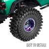 BRCatWPark Aluminum 1.9 Beadlock Wheel Rims for 1/10 SCX10 SCX10 II 90046 SCX10 III AXI03007 SCX10 Pro TRX4 TRX6 Gen7/8 D90 VS4-10 MST CFX RC Crawler Car,4pcs RC 1.9 Beadlock Wheel Rims,Titanium view 3