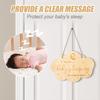 2pcs Baby Sleeping Sign, Different Shape Baby Sleeping Door Sign with Hemp Rope Wooden Do Not Ring Doorbell Sign Baby Sleeping Hanging Sign for Front Door Nursery Bedroom Baby Room view 3