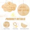2pcs Baby Sleeping Sign, Different Shape Baby Sleeping Door Sign with Hemp Rope Wooden Do Not Ring Doorbell Sign Baby Sleeping Hanging Sign for Front Door Nursery Bedroom Baby Room view 4