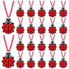 KeeStar 24 Pack Ladybug Necklace Party Favors for Insect Themed Baby Shower, Birthday Party Goodie Bag Fillers, School Carnival Rewards, Photography Props, Home Decorations, Classroom Prize view 1