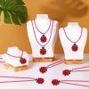 KeeStar 24 Pack Ladybug Necklace Party Favors for Insect Themed Baby Shower, Birthday Party Goodie Bag Fillers, School Carnival Rewards, Photography Props, Home Decorations, Classroom Prize view 3
