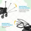 ELEMARA Wagon Stroller for 2 Kids, Premium All-Terrain Stroller with Canopy, Adjustable Push/Pull Handle Bar, Comfortable drop-down footwell and Upholstered Seats, Black view 4
