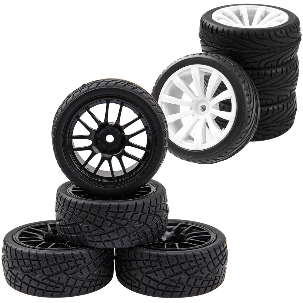 12-Spoke 12mm Hex Hub Wheel Rims & Rubber Tires & 10-Spoke RC 12mm Hex Hub Wheel Rims & Rubber Tires