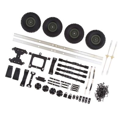 Malockos RC Model Car Trailer Chassis Assembly for WPL 1/16 6WD RC Truck Replacement