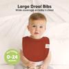8-Pack Organic Baby Bibs for Boys, Girls - Soft Cotton Drooling and Teething Bibs for Baby Girl & Boy, Extra Absorbent, Easy to Clean & Put On for Toddler, Newborn, Infant 0-24 Months (Sahara) view 2