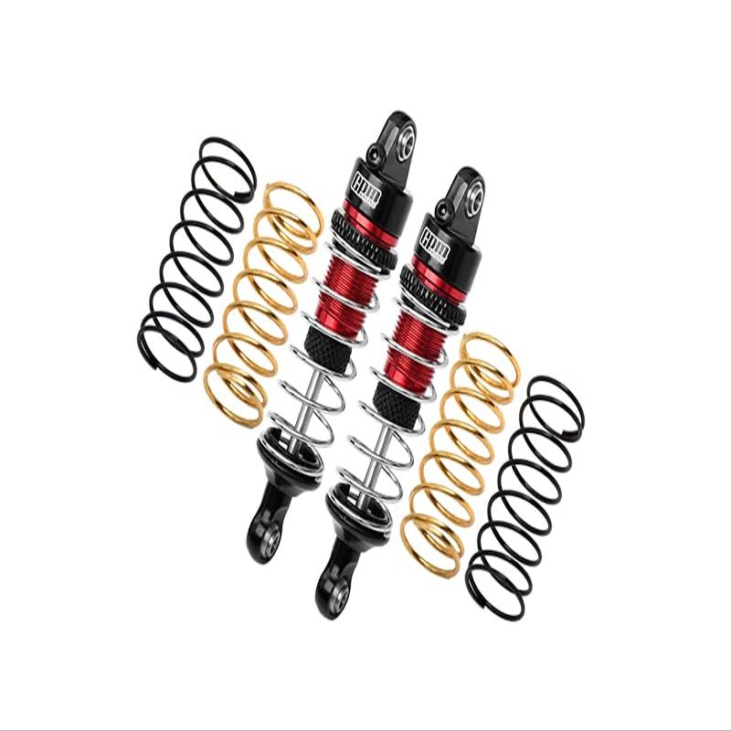 GPM Racing GPM 7075 Alloy Front/Rear Adjustable Spring Shock 58Mm For ARRMA 1/18 4Wd Granite Grom Mega 380-Ara2102, Red