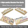 DOLLERGO 4 Wooden Rummy Replacement Racks/Trays for Rummikub Game, Rummy Cube Game Holders Only, 4 Wooden Racks for Okey Board Game view 2