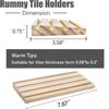DOLLERGO 4 Wooden Rummy Replacement Racks/Trays for Rummikub Game, Rummy Cube Game Holders Only, 4 Wooden Racks for Okey Board Game view 3