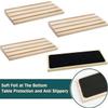 DOLLERGO 4 Wooden Rummy Replacement Racks/Trays for Rummikub Game, Rummy Cube Game Holders Only, 4 Wooden Racks for Okey Board Game view 4