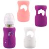 3 Pack Silicone Sleeves for Dr. Brown's Natural Glass Baby Bottles, Anti Breakage Baby Bottle Holder, Compatible Dr. Brown Wide-Neck Glass Baby Bottles 9 oz (White+Pink+Purple) view 1