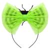 ABEHIK 2PCS Kids Girl Black White Striped Ruffle Tulle Tutu Dress with Headband Toddler Spaghetti Straps Birthday Party Outfit Festival Suit Green 8-9 Years view 4