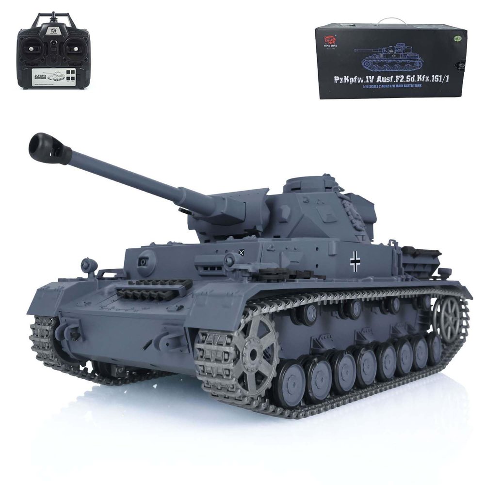 TOUCAN RC HOBBY Pro.Edition RTR Henglong 1/16 TK7.0 Upgraded German Panzer IV F2 RTR RC Tank 3859 Metal Tracks BB Airsoft Smoke Effect IR Battle with Sticter