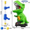 NIPLOOOW Dinosaur Shooting Toys for Kids 3-5 Years, Movable Target Shooting Games with 2 Air Pump Launcher, Interactive Competition Game Gift for Boys and Girls Ages 3 4 5 6 7 8 Years Old view 2