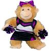 Cheerleader Uniform Outfit for Plush Toy - Huggable Plushie Buddy Bear Purple Black Cheer Costume Stuffed Animal, Ideal Gift for Kids, Fits Most 6"-10" Soft Toys view 2