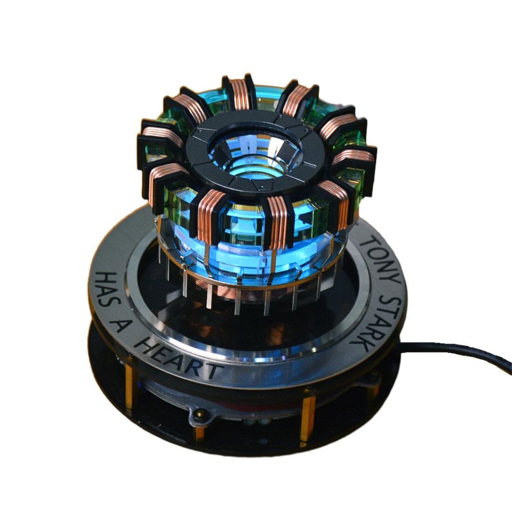 YounggDiy 1/1 Scale MK1 Arc Reactor Floating Rotating LED, Tech Desk Ornament Technology Sense Ornament Toys Creative Gift for Adults (Gen 1)