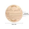 Wooden Name Announcement Sign,Small 3.9-Inch Hello World Newborn Birth Announcement Sign,Photography Props for Newborn (Small) view 2