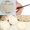 Wooden Name Announcement Sign,Small 3.9-Inch Hello World Newborn Birth Announcement Sign,Photography Props for Newborn (Small) view 3
