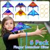 6 Pcs Mini Kites for Kids Ages 3-5 4-8 8-12, Finger Launcher Kites Easy to Fly on Beach|Park|Plaza|Garden|Backyard, Great for Birthday Party Favors Goodie Bags Stuffers view 2