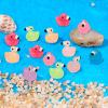 Zasukol 120pcs Mini Flamingo Resin Ducks - 100 Rose Red, 20 Luminous Ornaments, Tiny Pink Bird Figurines for Garden, Dollhouse, DIY Craft, Cake Decorations (0.6 in) view 4