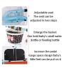 OZXINNUO Kids Double Seat Tricycle, Daycare Toddler Trike with Passenger Seat, Built-in Multifunction Trike Perfect Toys for Girl Gifts Trikes,Inflate-Free Wheels,Outdoor Playgroun(Blue) view 3