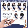 Sumind 50 Pcs Little Jesus Figures Christmas Mini Pocket Jesus Figurines Bulk Original Design for Xmas Hide and Seek Religious Party Favors Sunday School Baptism Gifts(Dark Blue) view 2