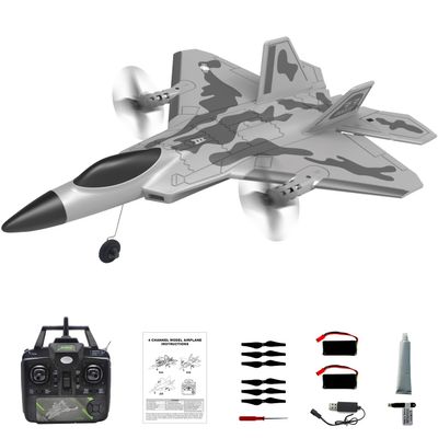 Leopmase RC Plane 4 Channel Remote Control Airplane - F-22 RC Airplane for Beginners Adult with Xpilot Stabilization System & Aerobatic, Two Batteries - Remote Control Plane Gift for Kids