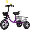 OZXINNUO Kids Classic Tricycle,Kids Balance Bike,Toddler Tricycle with Basket,metal frame,Inflate-Free Wheels, for Boys and Girls Ages 2-7Year Old, grows with your child(Purple) view 1