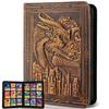 LongLongJin Premium Trading Card Binder - 9 Pocket Card Folder for Lorcana,Pokmon,Dragon Shield,MTG,TCG,Sports Cards,Unique Embossed Dragon Design,360 Side Loading Pockets for Safe StorageRed Copper) view 1