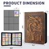 LongLongJin Premium Trading Card Binder - 9 Pocket Card Folder for Lorcana,Pokmon,Dragon Shield,MTG,TCG,Sports Cards,Unique Embossed Dragon Design,360 Side Loading Pockets for Safe StorageRed Copper) view 2