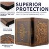 LongLongJin Premium Trading Card Binder - 9 Pocket Card Folder for Lorcana,Pokmon,Dragon Shield,MTG,TCG,Sports Cards,Unique Embossed Dragon Design,360 Side Loading Pockets for Safe StorageRed Copper) view 4